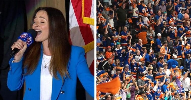 National Anthem Singer Drowned Out By Crowd – They Stand Up And Overwhelm Her With Patriotic Singing