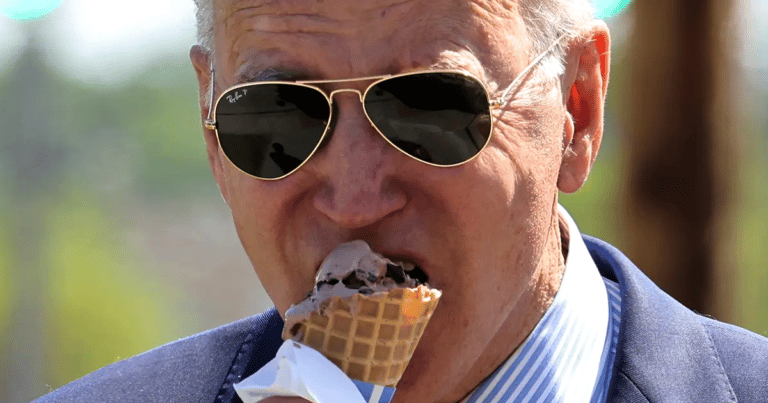 Between President Biden’s Bites of Ice Cream – Joe Gaslights Every American By Claiming the Economy Is ‘Strong As Hell’